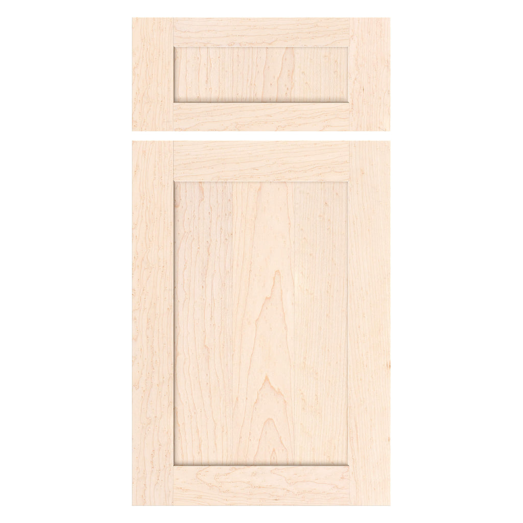 Birdseye Maple wood cabinet door front view – solid maple replacement cabinet door for kitchens and bathrooms