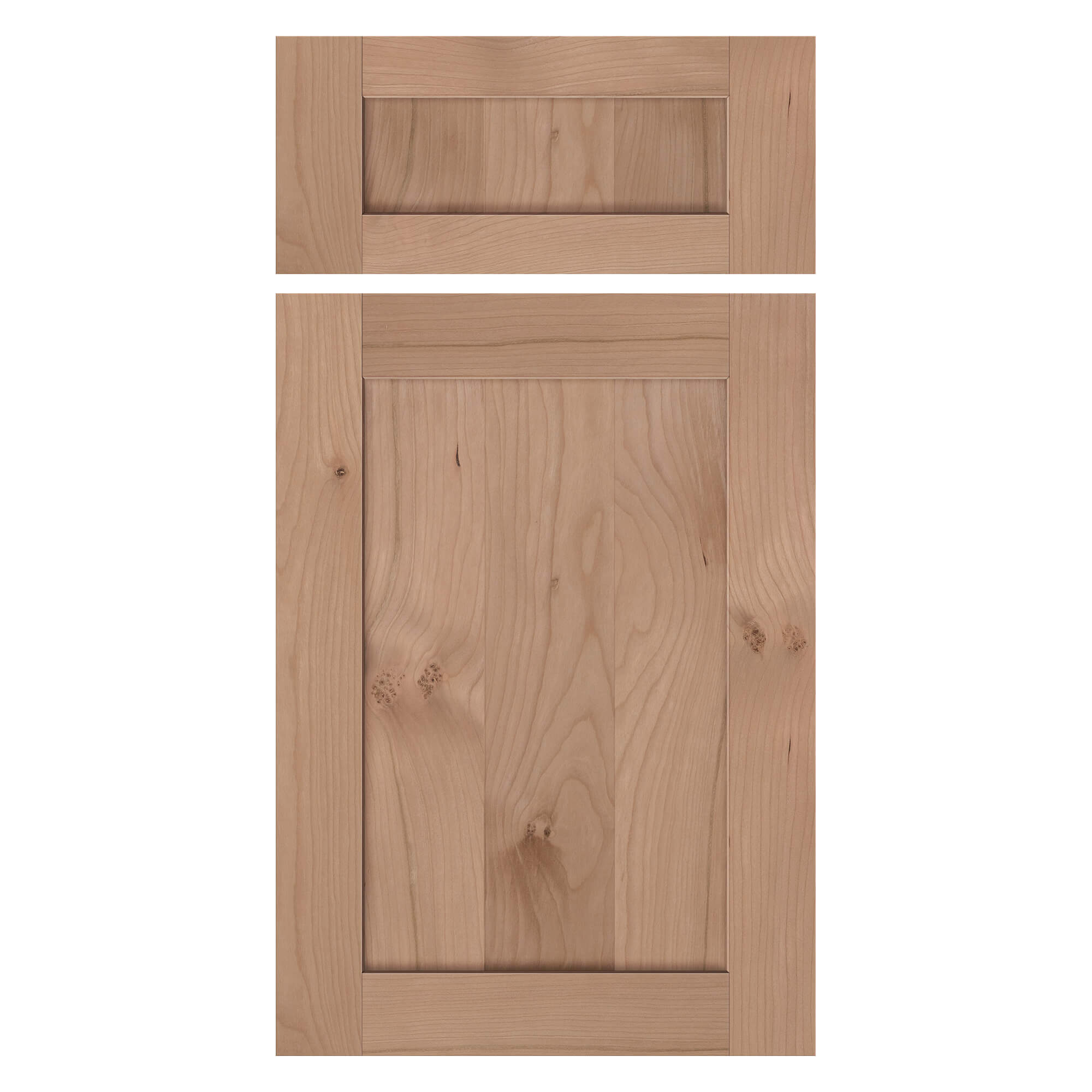 Cherry cabinet door front view – solid cherry hardwood panel handcrafted in USA