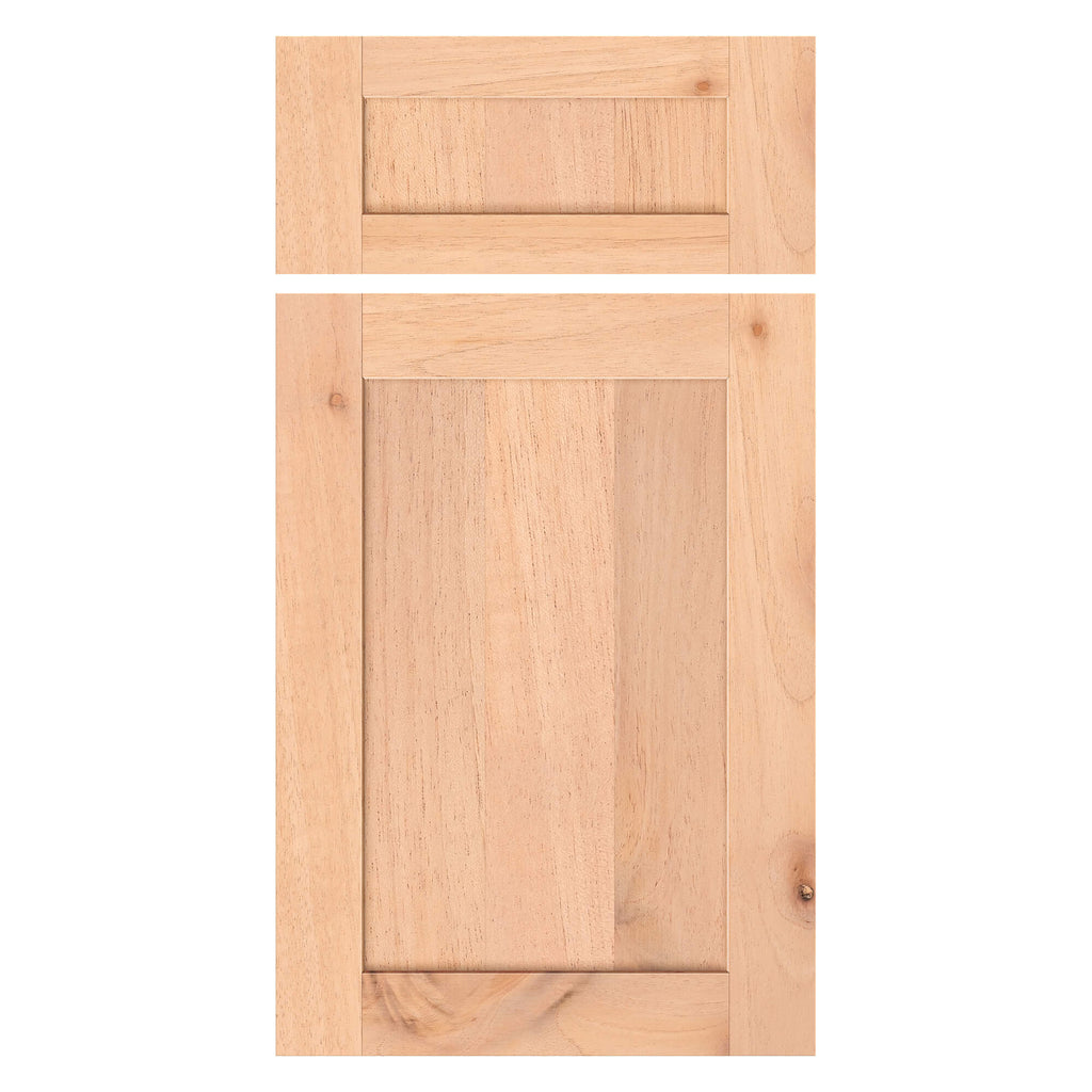 Hickory cabinet door front view – handcrafted solid hickory panel for durability
