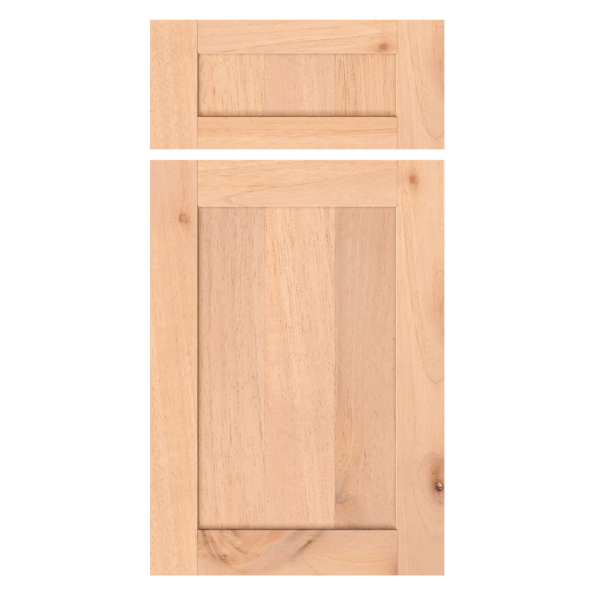 Hickory cabinet door front view – handcrafted solid hickory panel for durability