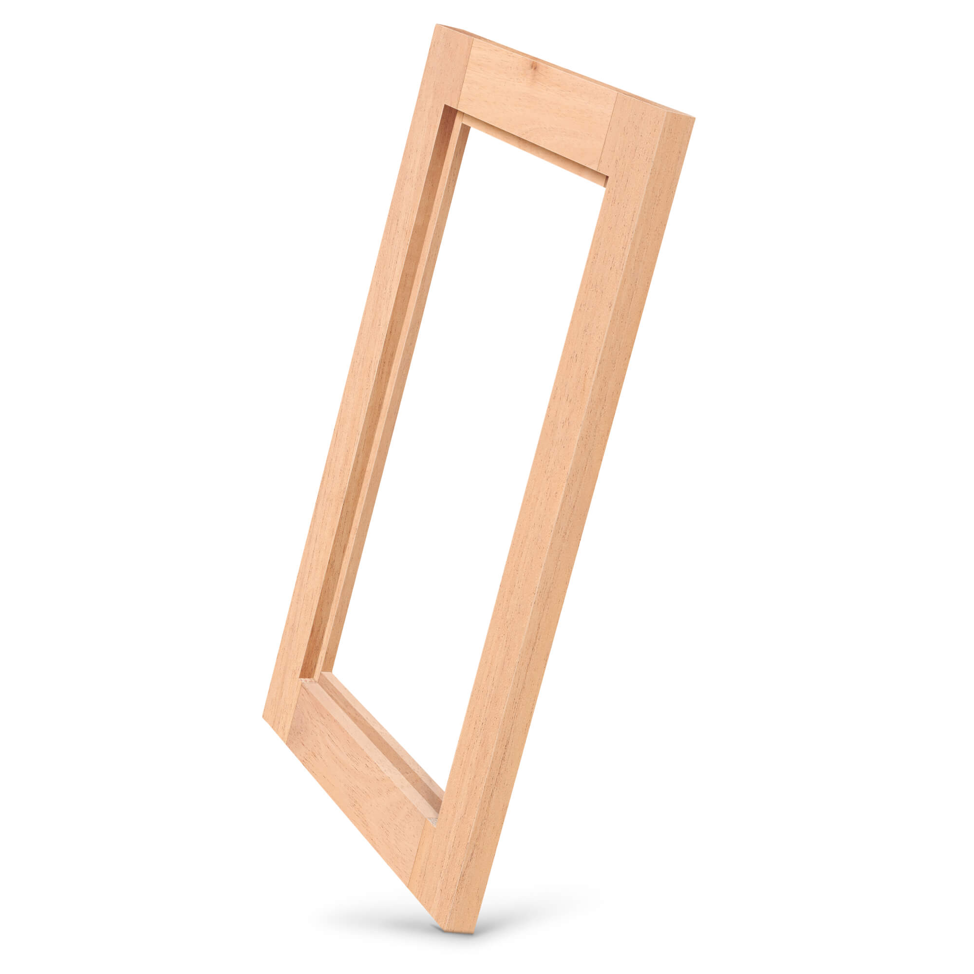 Hickory wood glass cabinet door side view – sturdy hickory frame for glass cabinet doors