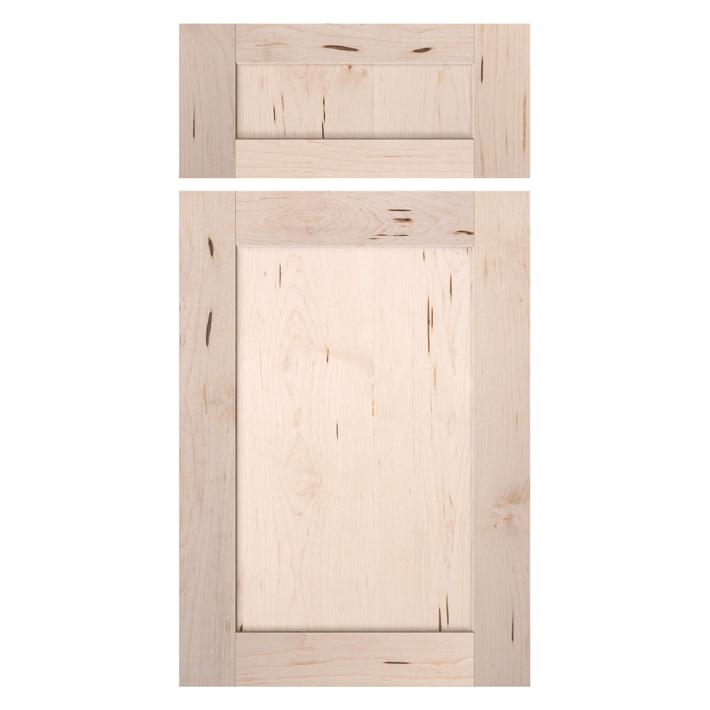 Maple paint grade cabinet door front view – solid maple panel with paint-ready surface