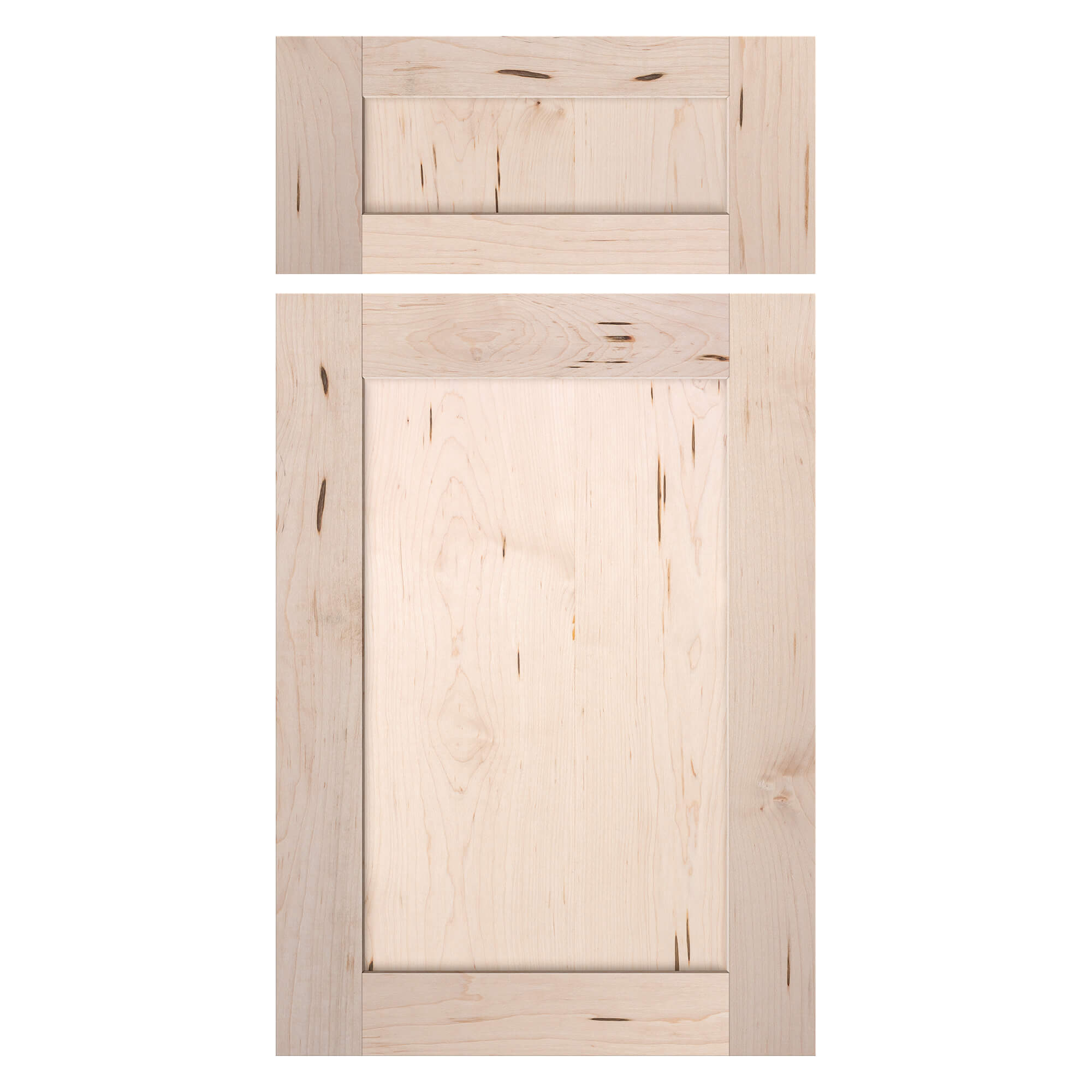Maple paint grade cabinet door front view – solid maple panel with paint-ready surface