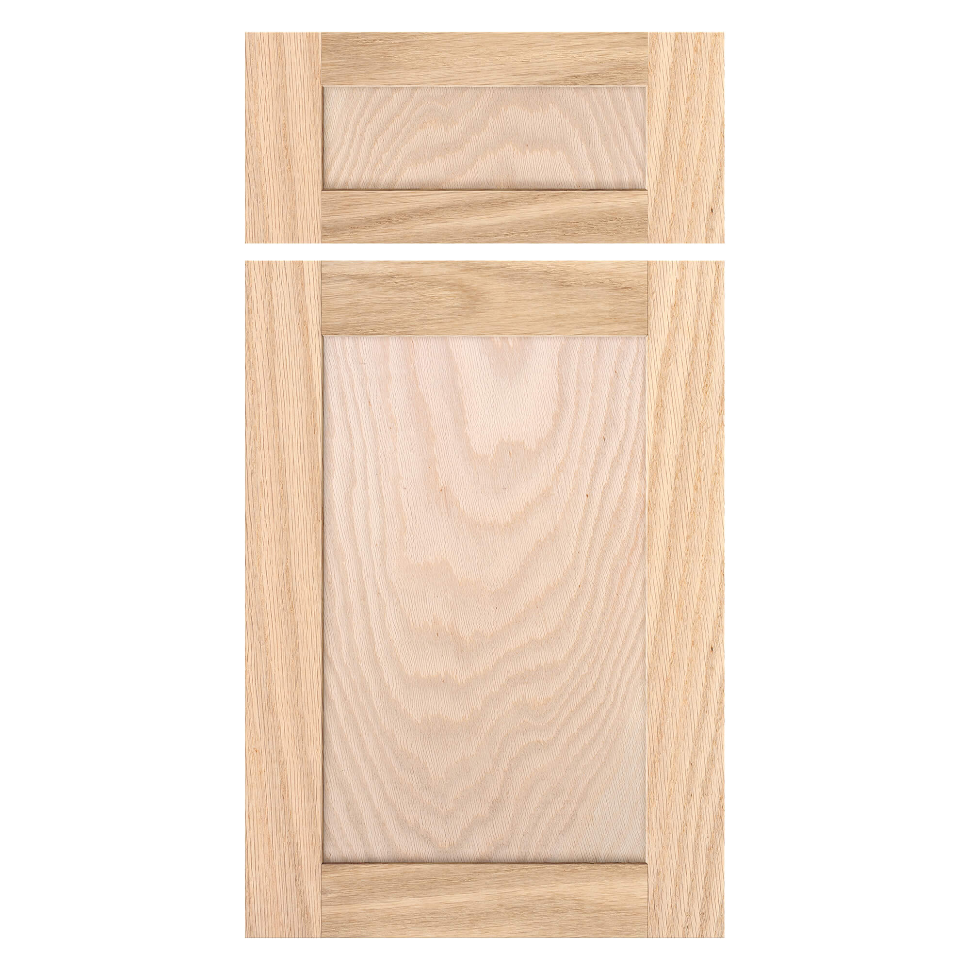 Red Oak wood cabinet door front view – natural red oak wood panel