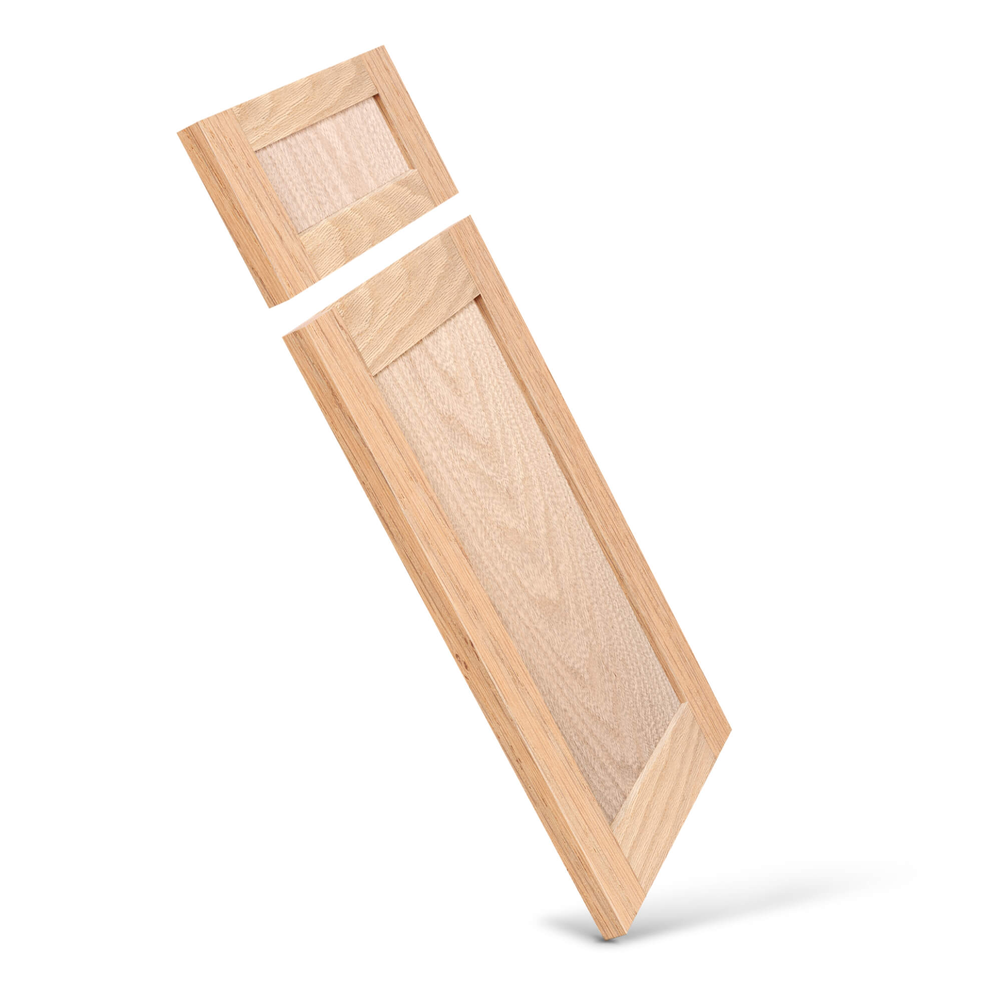 Red Oak wood cabinet door side view – classic oak wood grain