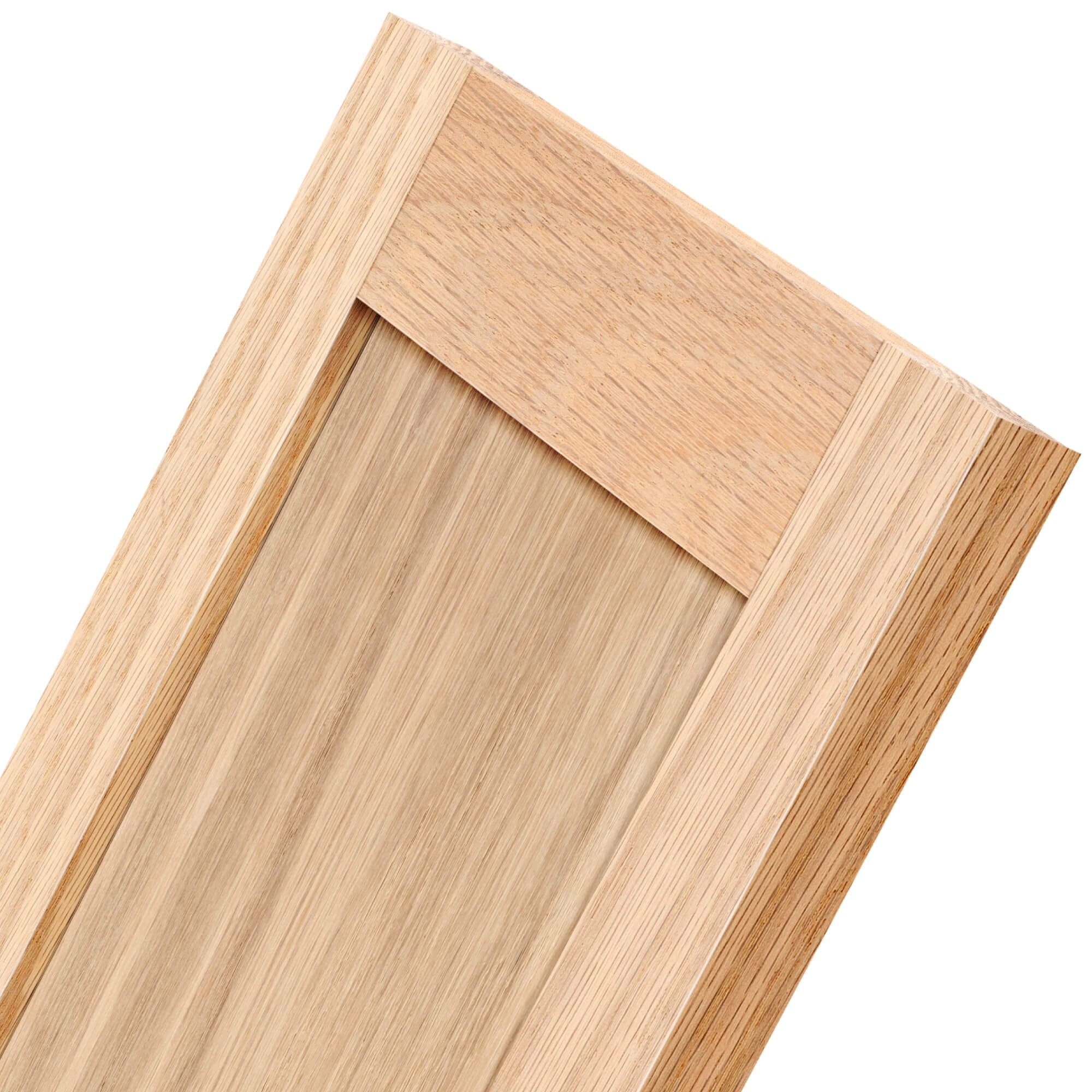Red Oak wood cabinet door zoomed close-up view – handcrafted red oak hardwood texture