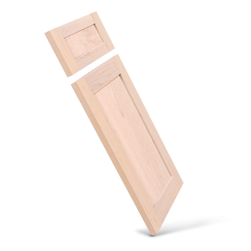 Select Maple wood cabinet door side view – smooth premium hardwood, paint-grade or stain-grade cabinet door