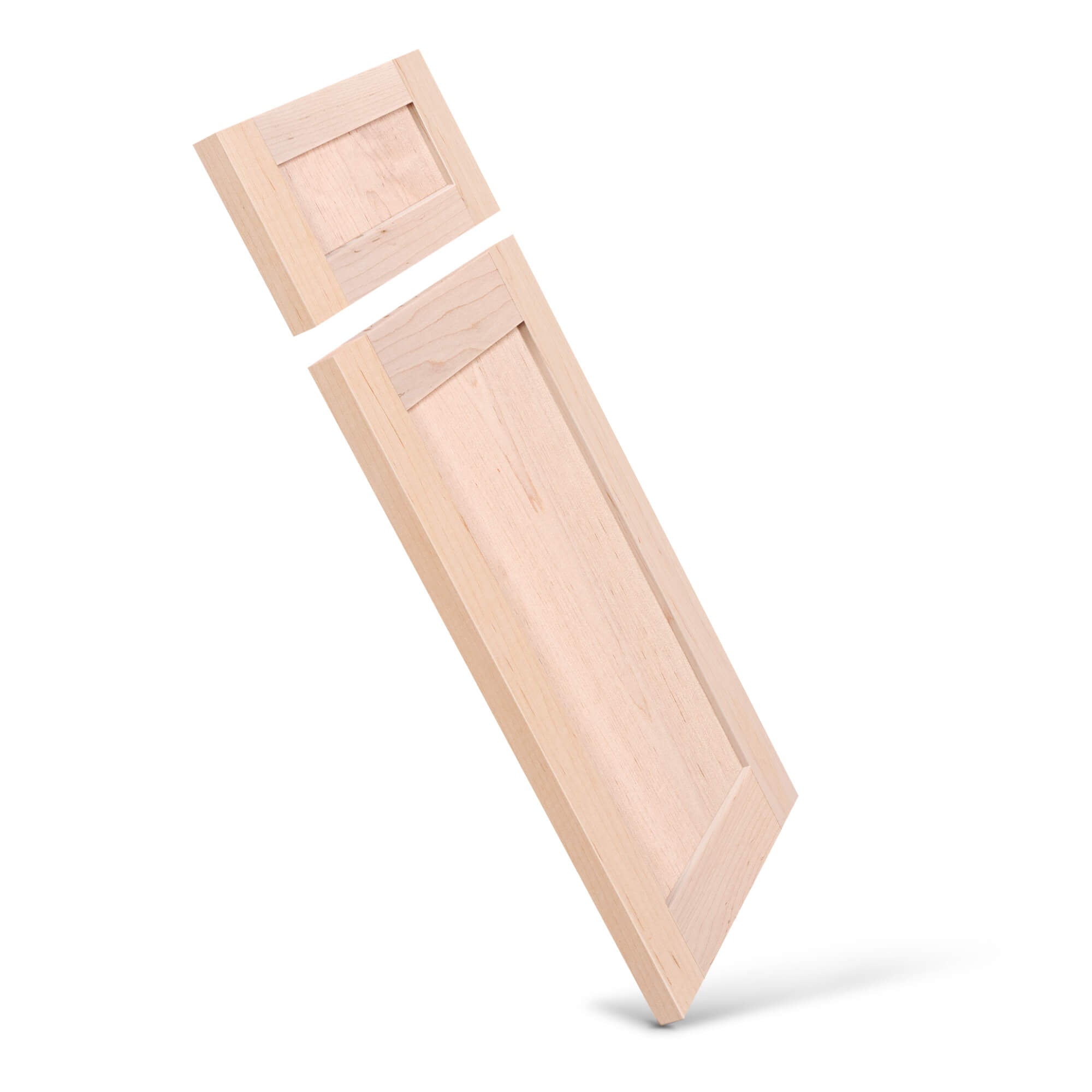 Select Maple wood cabinet door side view – smooth premium hardwood, paint-grade or stain-grade cabinet door